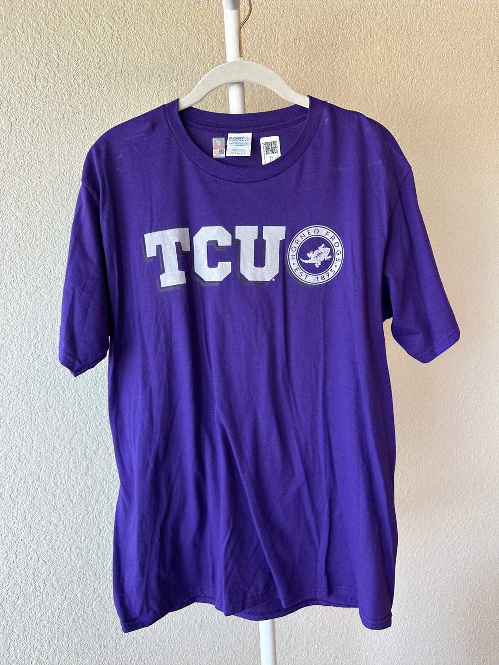 TCU Texas Christian University horned frogs purple port & company tshirt medium